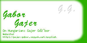 gabor gajer business card